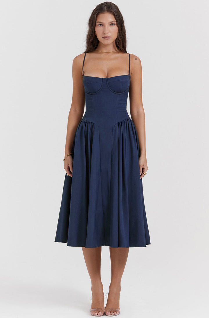 Summer dress with sweetheart neckline – Elvira