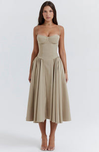 Summer dress with sweetheart neckline – Elvira