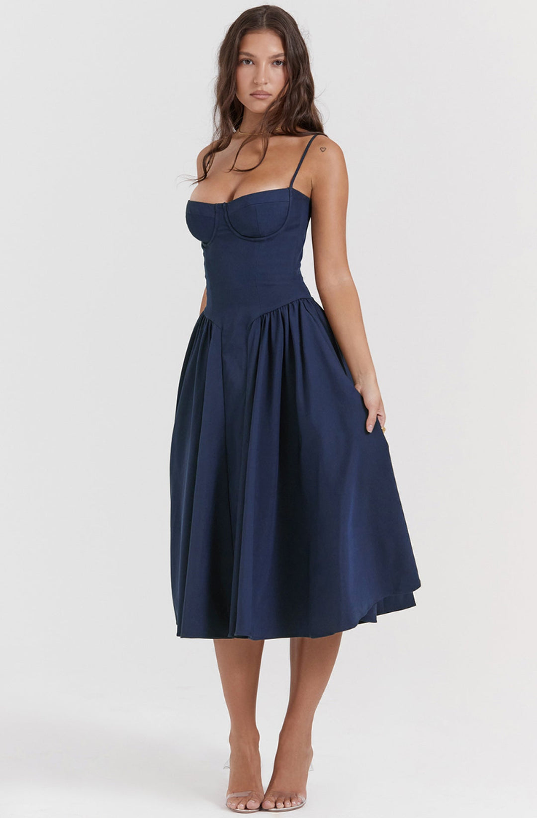 Summer dress with sweetheart neckline – Elvira