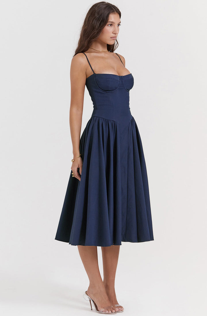 Summer dress with sweetheart neckline – Elvira