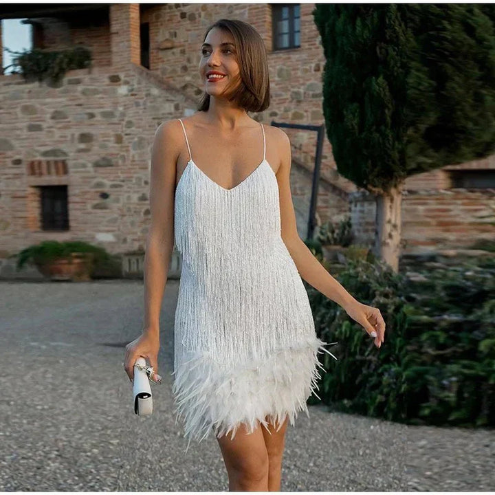 Sascha Glitter Summer Dress for Women | Stylish and Sparkling