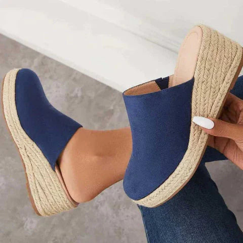 Retro chic kilehæl sandaler - Vera