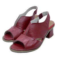 Sandalias de cuero para mujer con tacón y plantilla cómoda – Selina
