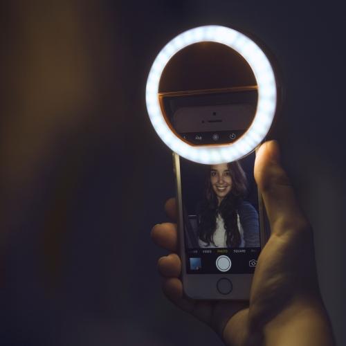 Bærbart Selfie-Ringlys - GlowSnap