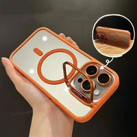 Funda magnética para móvil resistente a golpes con protector de cristal y soporte