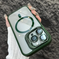 Funda magnética para móvil resistente a golpes con protector de cristal y soporte