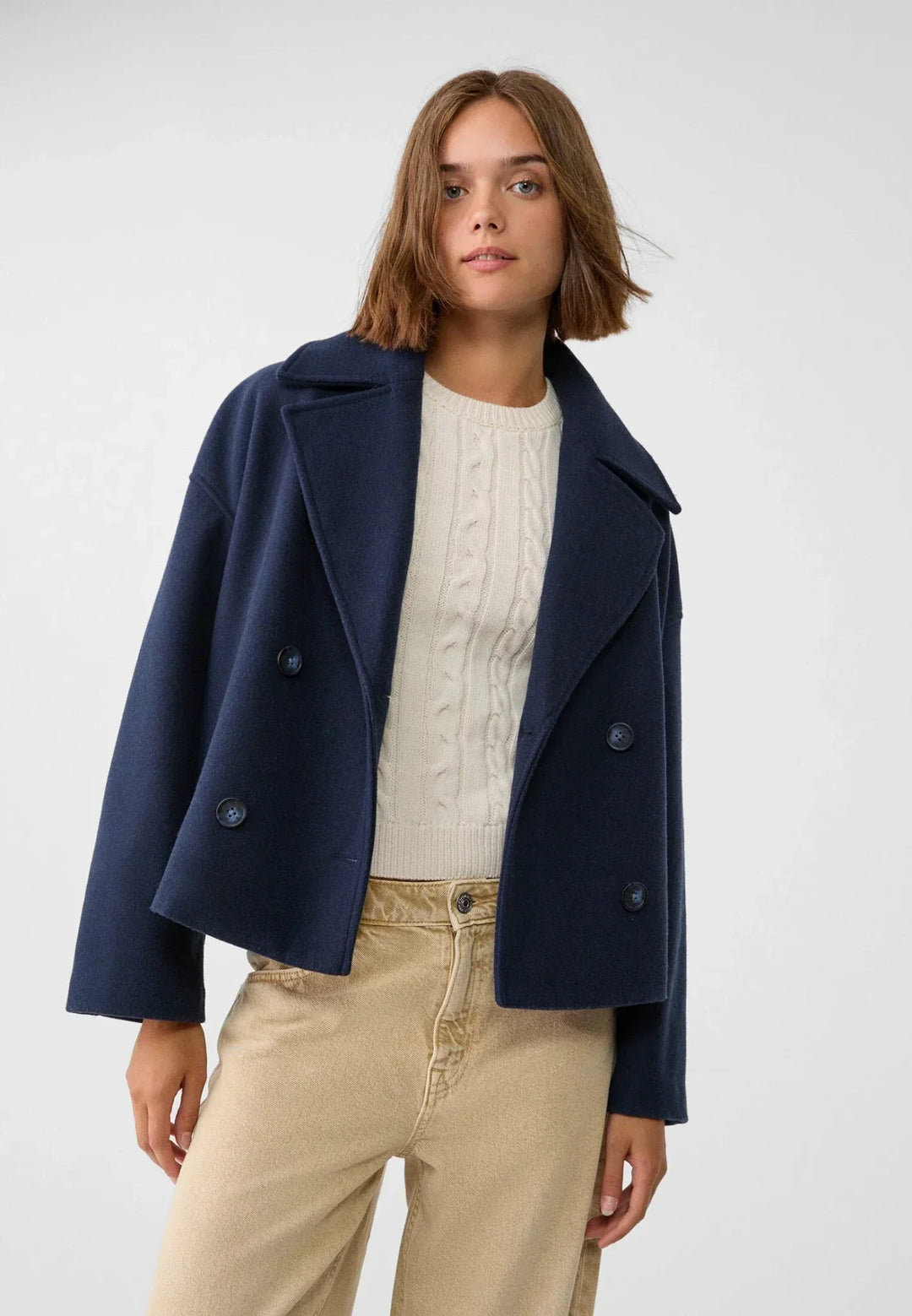 Autumn short jacket in double-breasted style – Clara