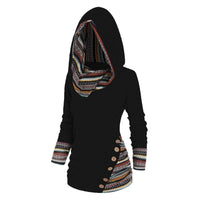 Autumn Women's Hoodie with Tribal Pattern – Tavira