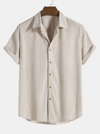 Stylish Men's Summer Set with Shirt and Corduroy Shorts - SommerKern