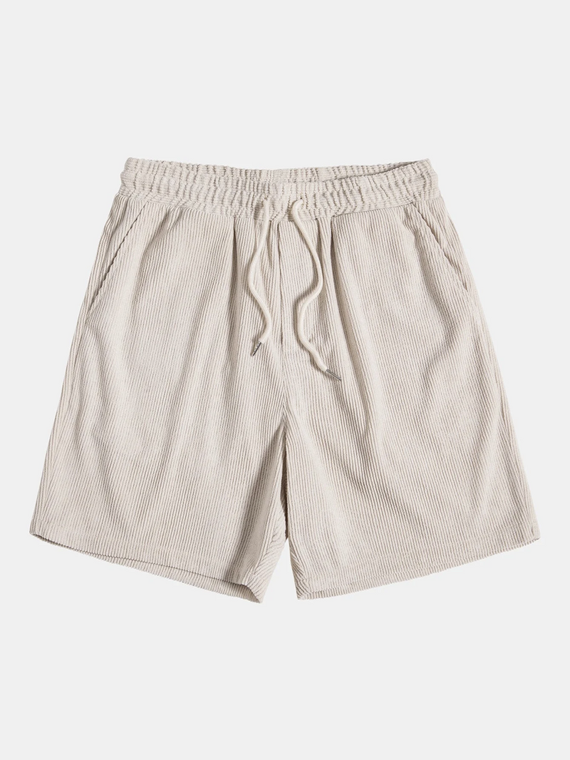 Stylish Men's Summer Set with Shirt and Corduroy Shorts - SommerKern