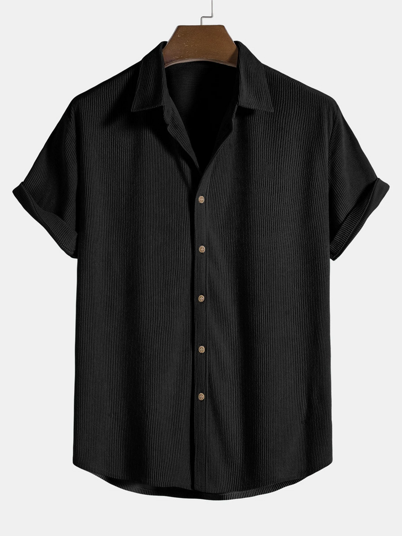 Stylish Men's Summer Set with Shirt and Corduroy Shorts - SommerKern