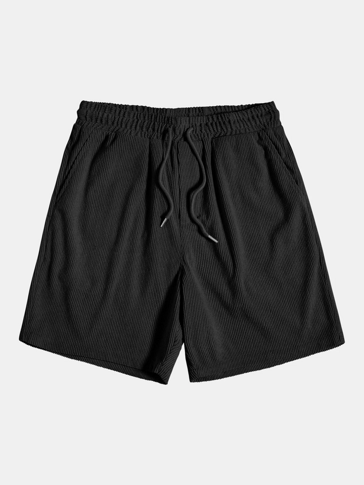 Stylish Men's Summer Set with Shirt and Corduroy Shorts - SommerKern