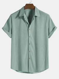 Stylish Men's Summer Set with Shirt and Corduroy Shorts - SommerKern
