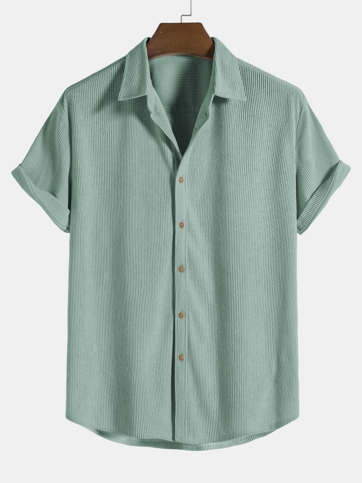 Stylish Men's Summer Set with Shirt and Corduroy Shorts - SommerKern
