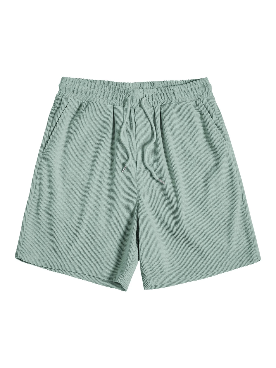 Stylish Men's Summer Set with Shirt and Corduroy Shorts - SommerKern