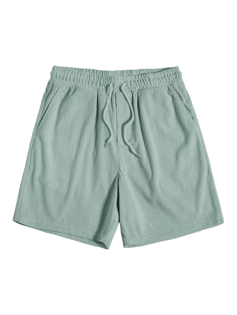 Stylish Men's Summer Set with Shirt and Corduroy Shorts - SommerKern