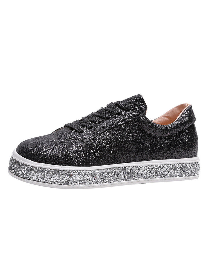 Stylish Platform Glitter Women's Sneakers - Sienna