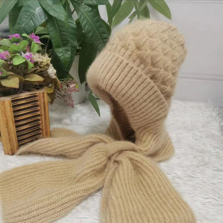 Gorro cálido para mujer con bufanda integrada - Nora