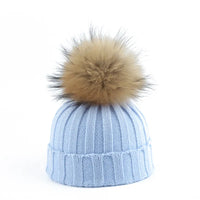 Strikket vinter pompom hue - Felina