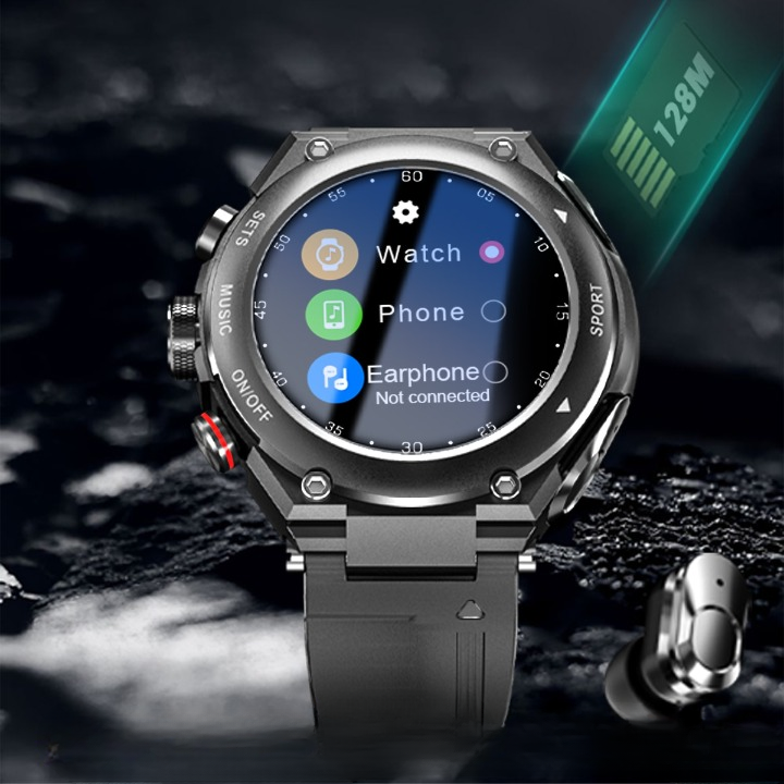 Reloj inteligente completo con auriculares inalámbricos integrados – AlphaX