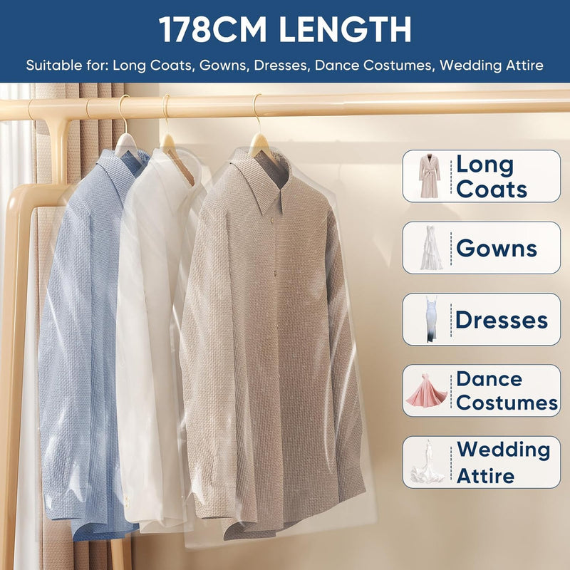 Winter Clear Garment Bag Set – Set of Protective Covers for Clothing & Travel (Buy 1, Get 1 FREE)