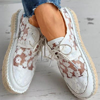 Embroidered flower shoes with supportive footbed – Lucine