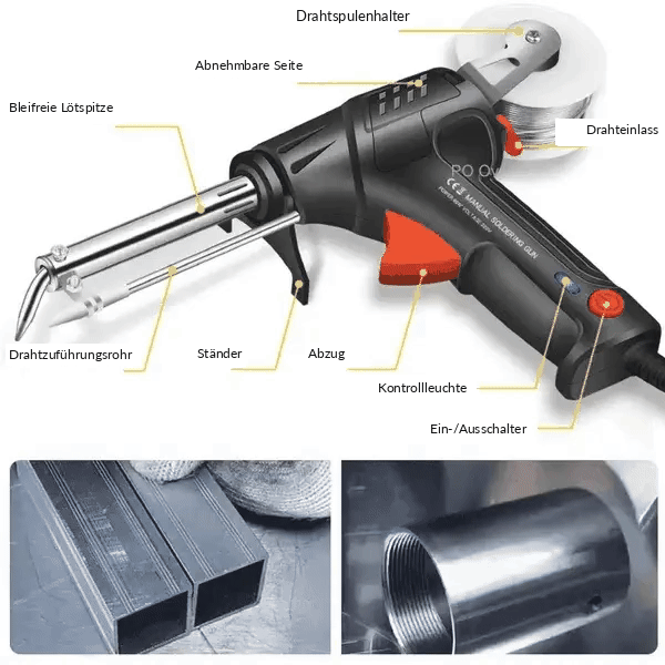 Lightweight handheld welding and cutting tool with 20-second heat-up time