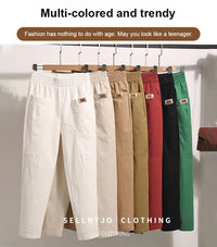 Light summer pants made of cotton with stretch waistband – Linnea