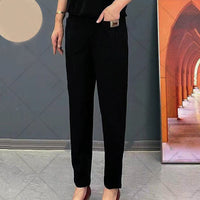 Light summer pants made of cotton with stretch waistband – Linnea