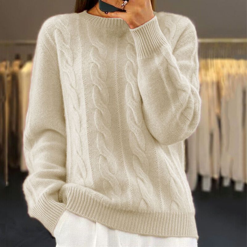 Warm knitted sweater for women - Bella
