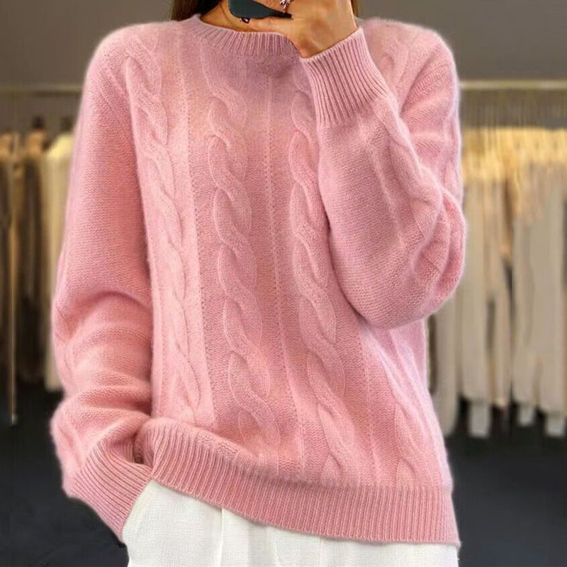 Warm knitted sweater for women - Bella