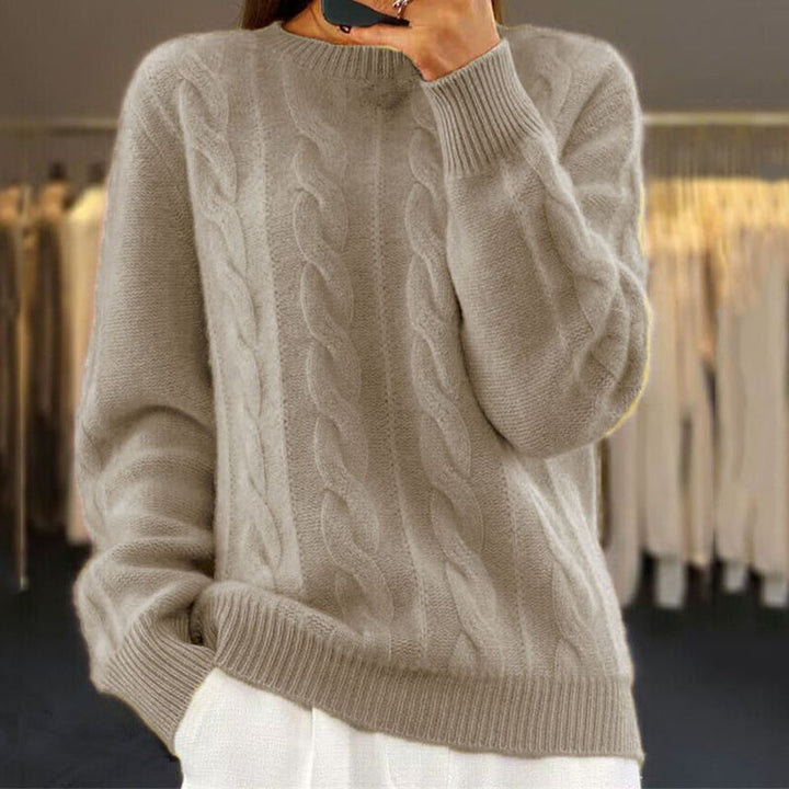 Warm knitted sweater for women - Bella