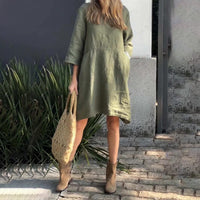 Airy summer dress with loose fit & practical pocket – Malia