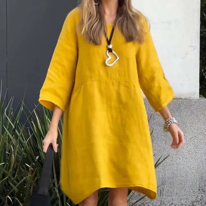 Airy summer dress with loose fit & practical pocket – Malia