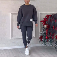 Casual Women's Set of Sweatshirt and Leggings - Elena