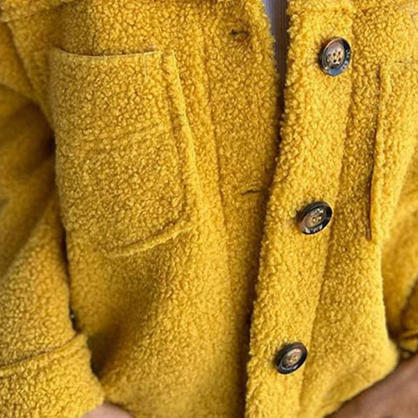 Chaqueta corta de peluche - Dion | Caliente con elegante cuello de solapa