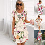 Geblümtes Wasserfall-Sommerkleid mit verstellbaren Trägern – Leona