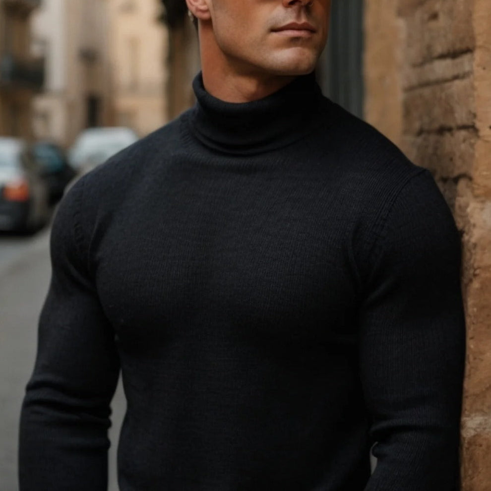 Soft & Comfortable Men's Cotton Turtleneck Sweater – Jonas