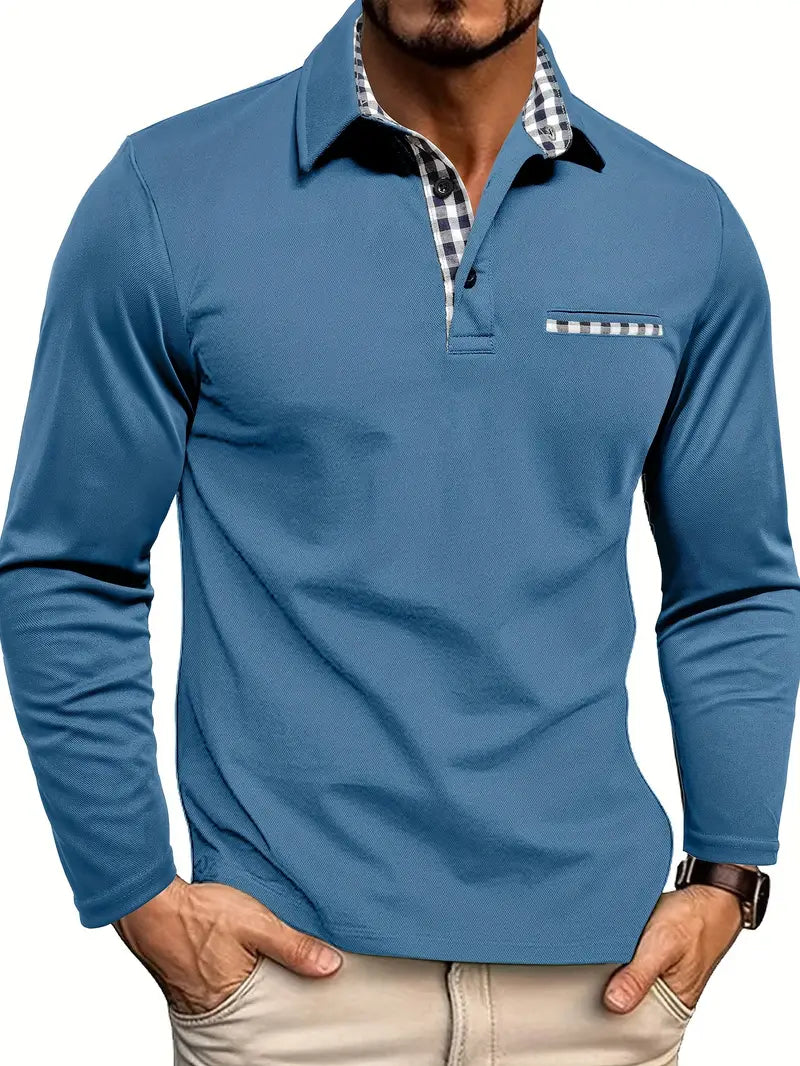 Men's long-sleeve polo – Victor