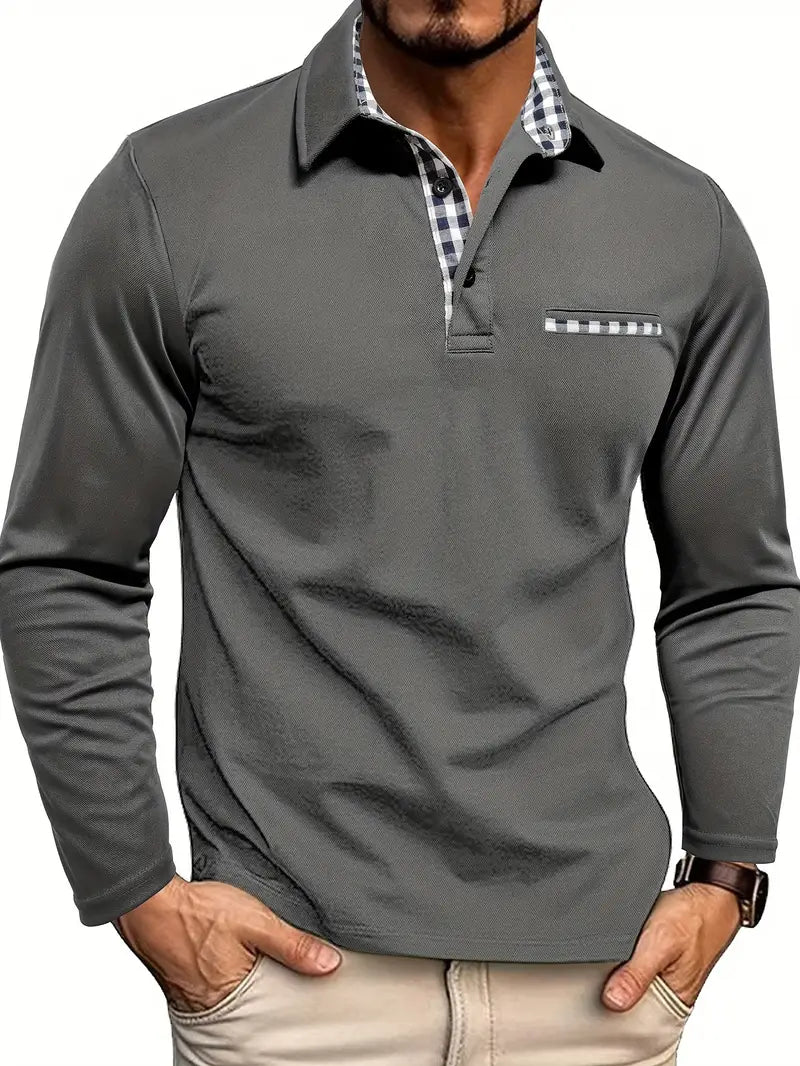 Men's long-sleeve polo – Victor