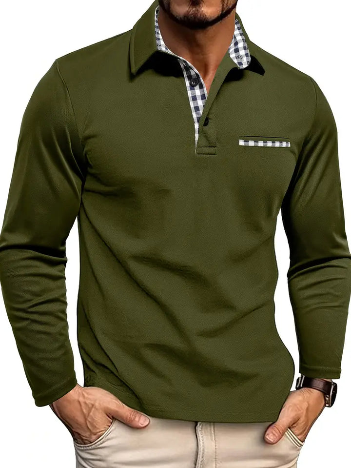 Men's long-sleeve polo – Victor