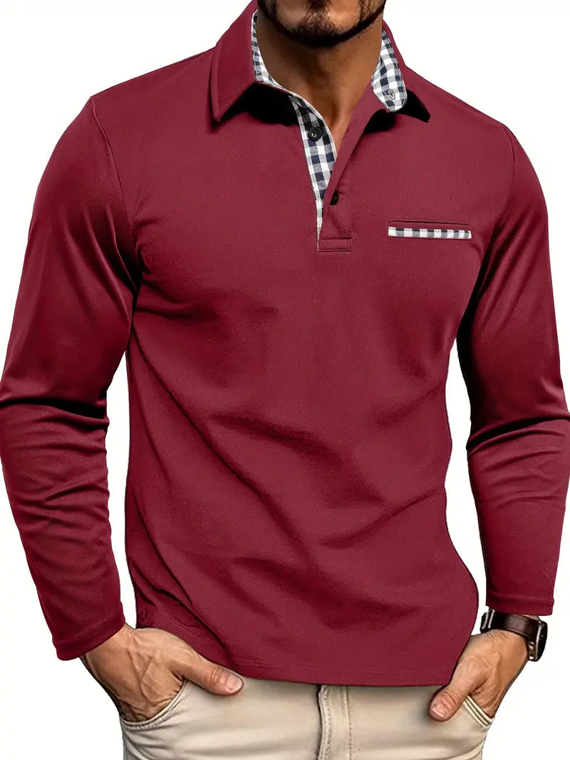 Men's long-sleeve polo – Victor