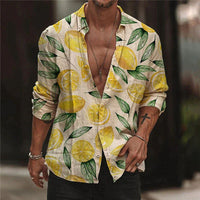 Camisa de hombre moderna con estampado de limones – Julien