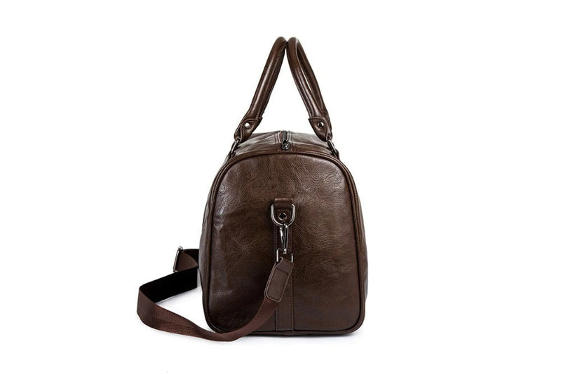 Large Capacity Leather Travel Bag – Lightweight & Durable Carry-On Luggage