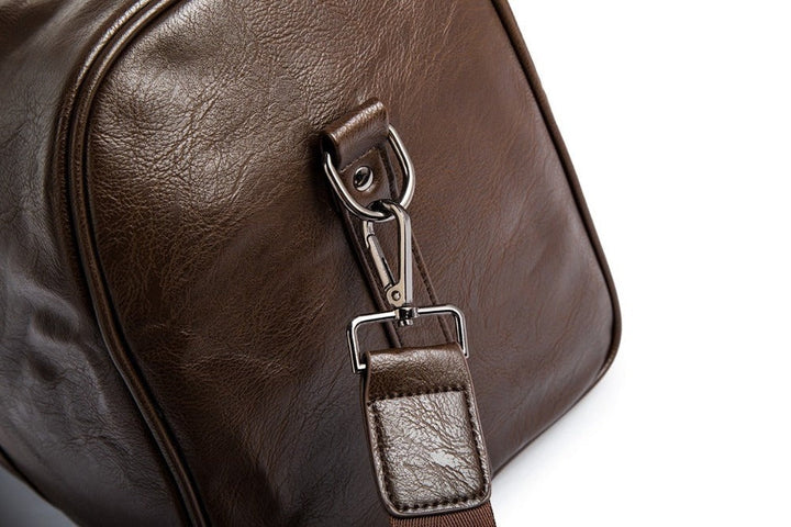 Large Capacity Leather Travel Bag – Lightweight & Durable Carry-On Luggage