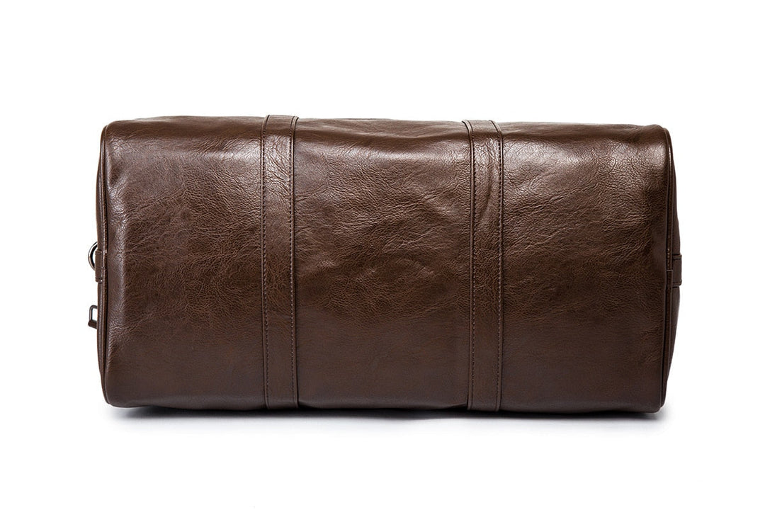 Large Capacity Leather Travel Bag – Lightweight & Durable Carry-On Luggage
