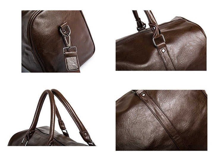 Large Capacity Leather Travel Bag – Lightweight & Durable Carry-On Luggage