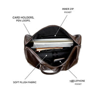 Large Capacity Leather Travel Bag – Lightweight & Durable Carry-On Luggage