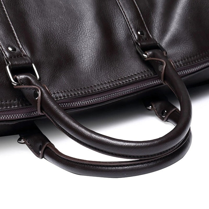 Large Capacity Leather Travel Bag – Lightweight & Durable Carry-On Luggage
