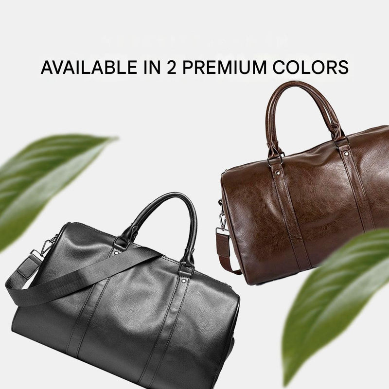 Large Capacity Leather Travel Bag – Lightweight & Durable Carry-On Luggage